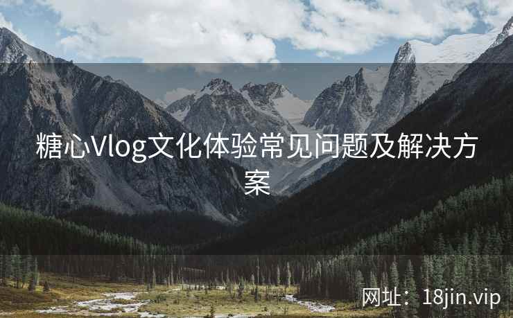 糖心Vlog文化体验常见问题及解决方案