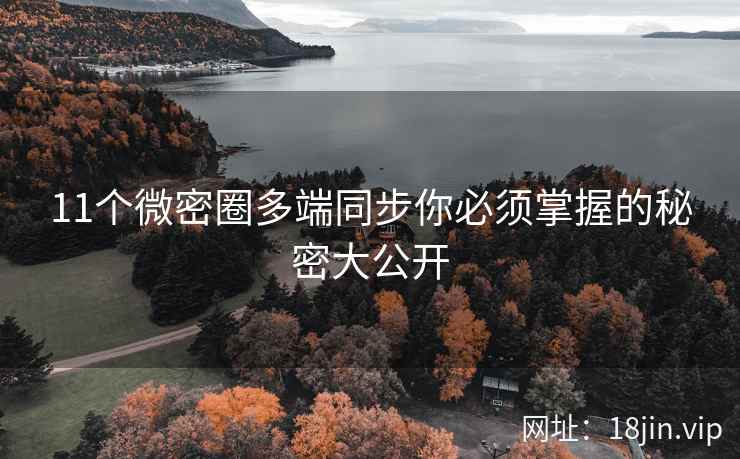 11个微密圈多端同步你必须掌握的秘密大公开