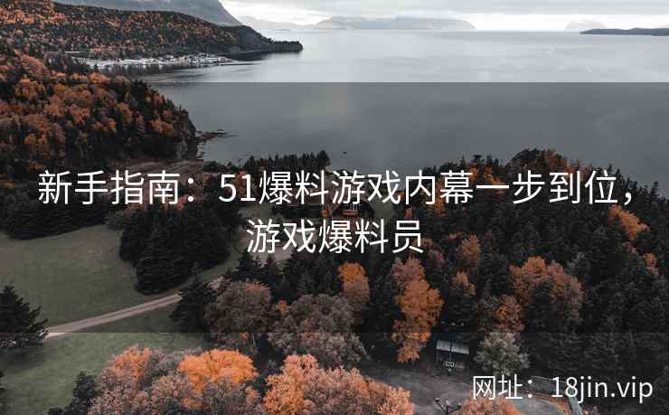 新手指南：51爆料游戏内幕一步到位，游戏爆料员