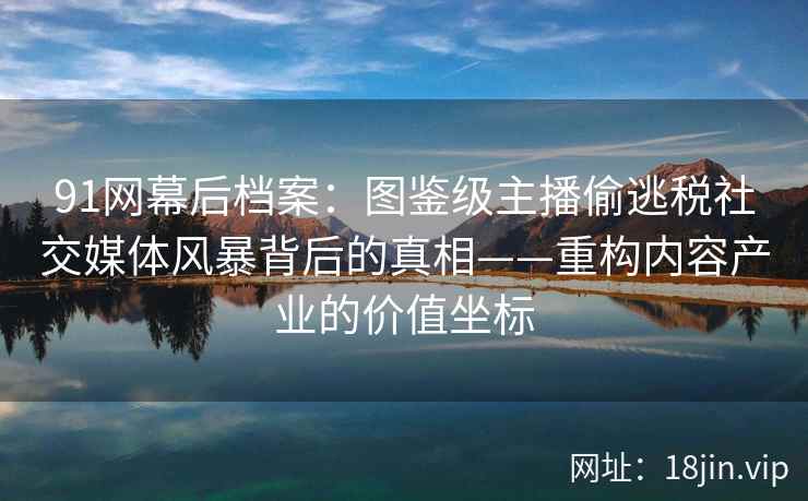 91网幕后档案：图鉴级主播偷逃税社交媒体风暴背后的真相——重构内容产业的价值坐标