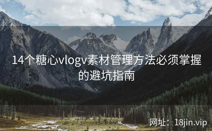 14个糖心vlogv素材管理方法必须掌握的避坑指南