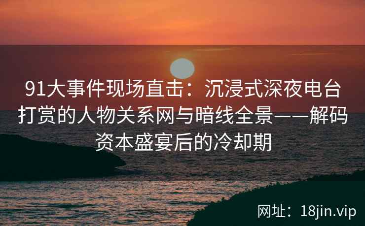 91大事件现场直击：沉浸式深夜电台打赏的人物关系网与暗线全景——解码资本盛宴后的冷却期