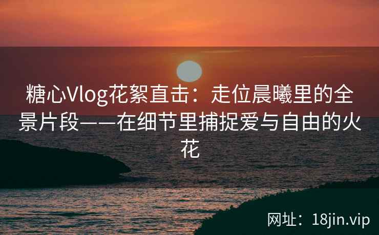 糖心Vlog花絮直击：走位晨曦里的全景片段——在细节里捕捉爱与自由的火花