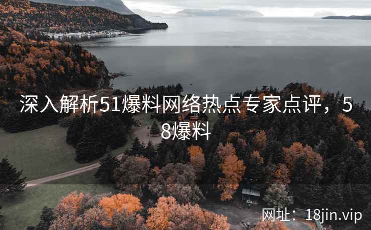 深入解析51爆料网络热点专家点评，58爆料