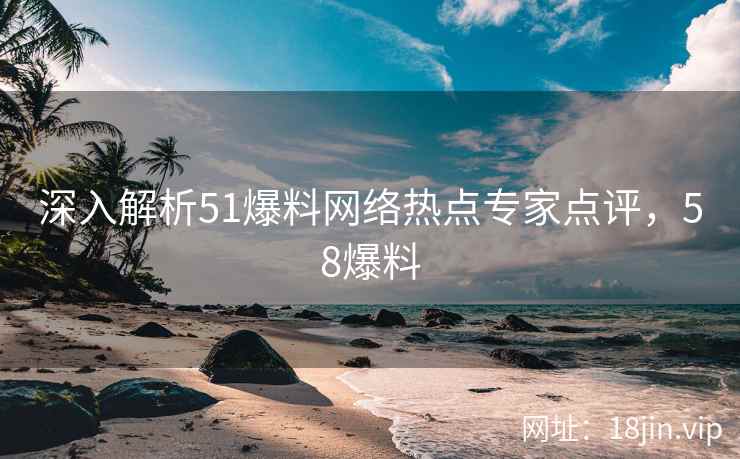 深入解析51爆料网络热点专家点评，58爆料