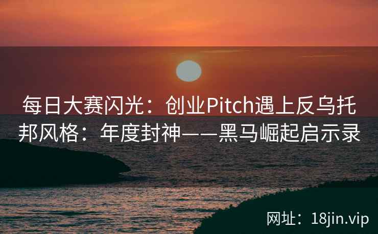 每日大赛闪光：创业Pitch遇上反乌托邦风格：年度封神——黑马崛起启示录